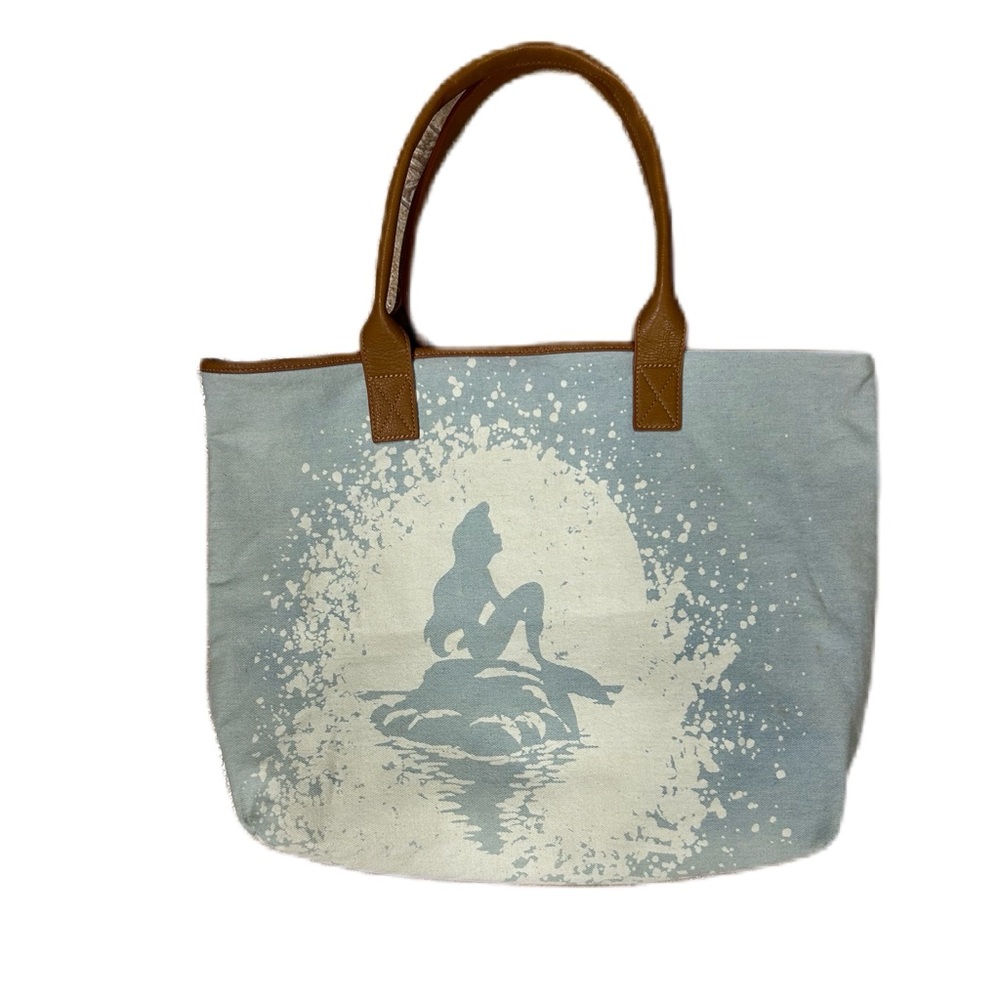 Loungefly Ariel Little Mermaid Large Heart Logo Tote Purse Canvas Disney